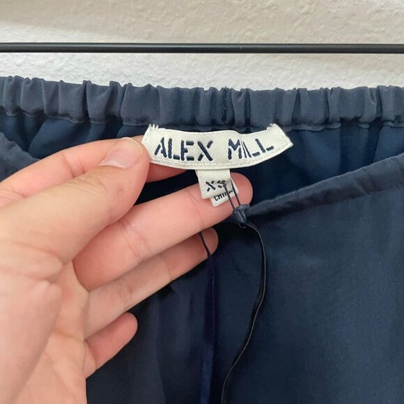 NWT Alex Mill Silk Slip Skirt Navy Blue Size XS - Picture 3 of 7